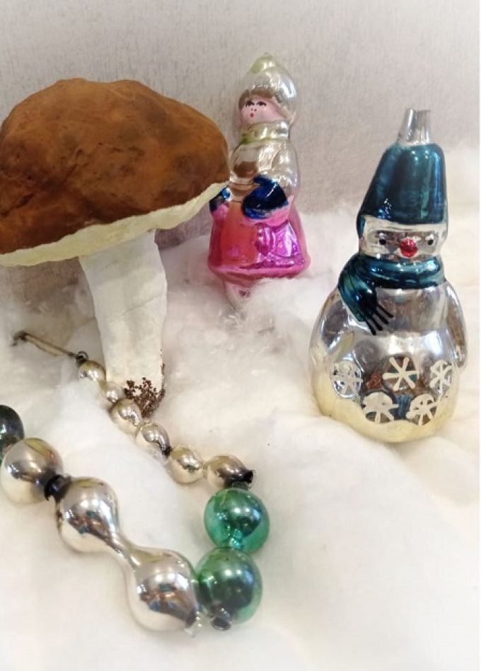 Ватная ёлочная игрушка