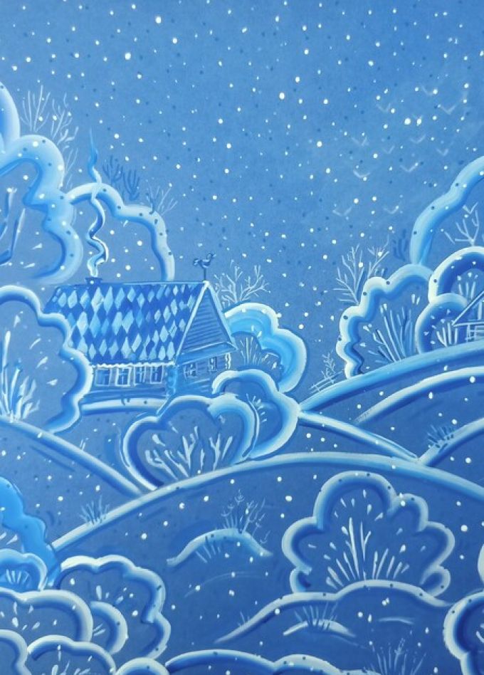 Зимний пейзаж. Мастер–класс