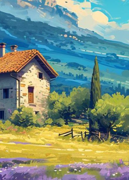 Живопись. Акрил. Горный пейзаж