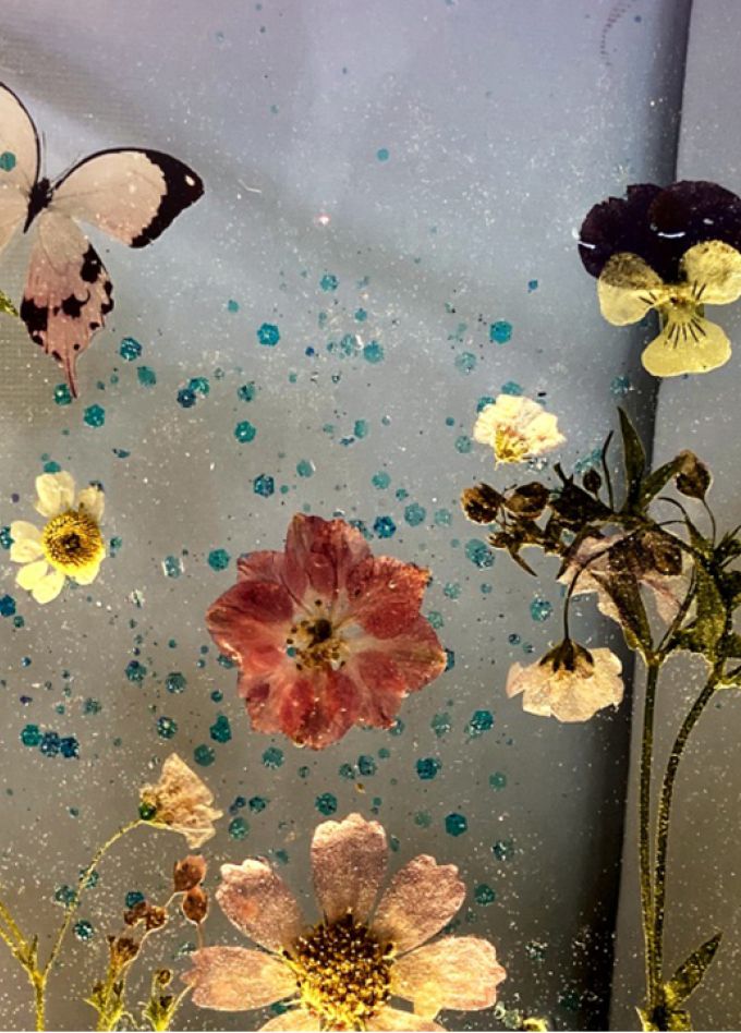 Ночник с сухоцветами