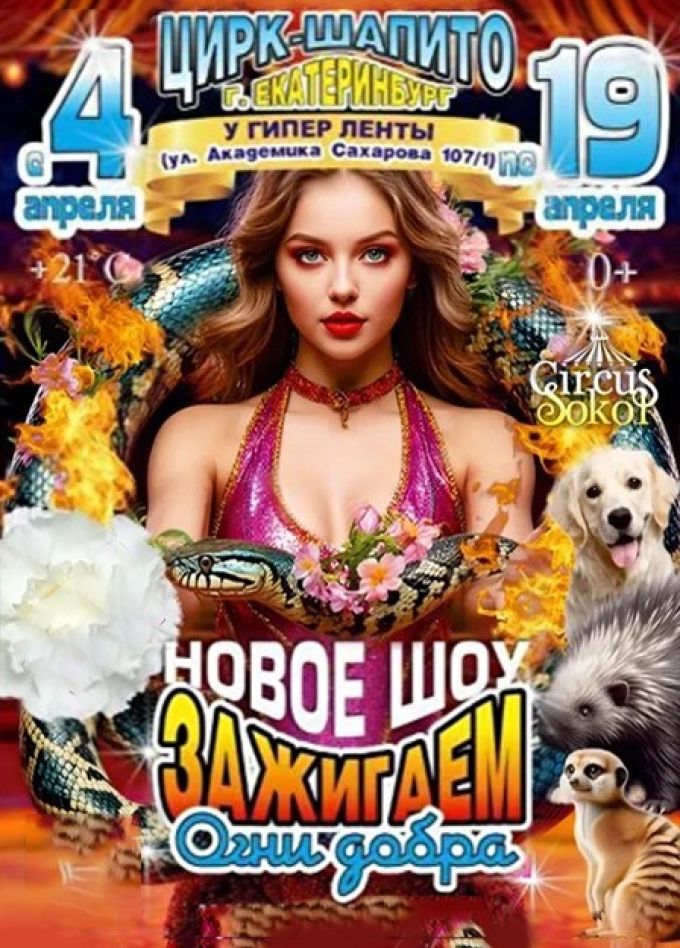 Цирк-шапито «Сокол». Шоу «Зажигаем»
